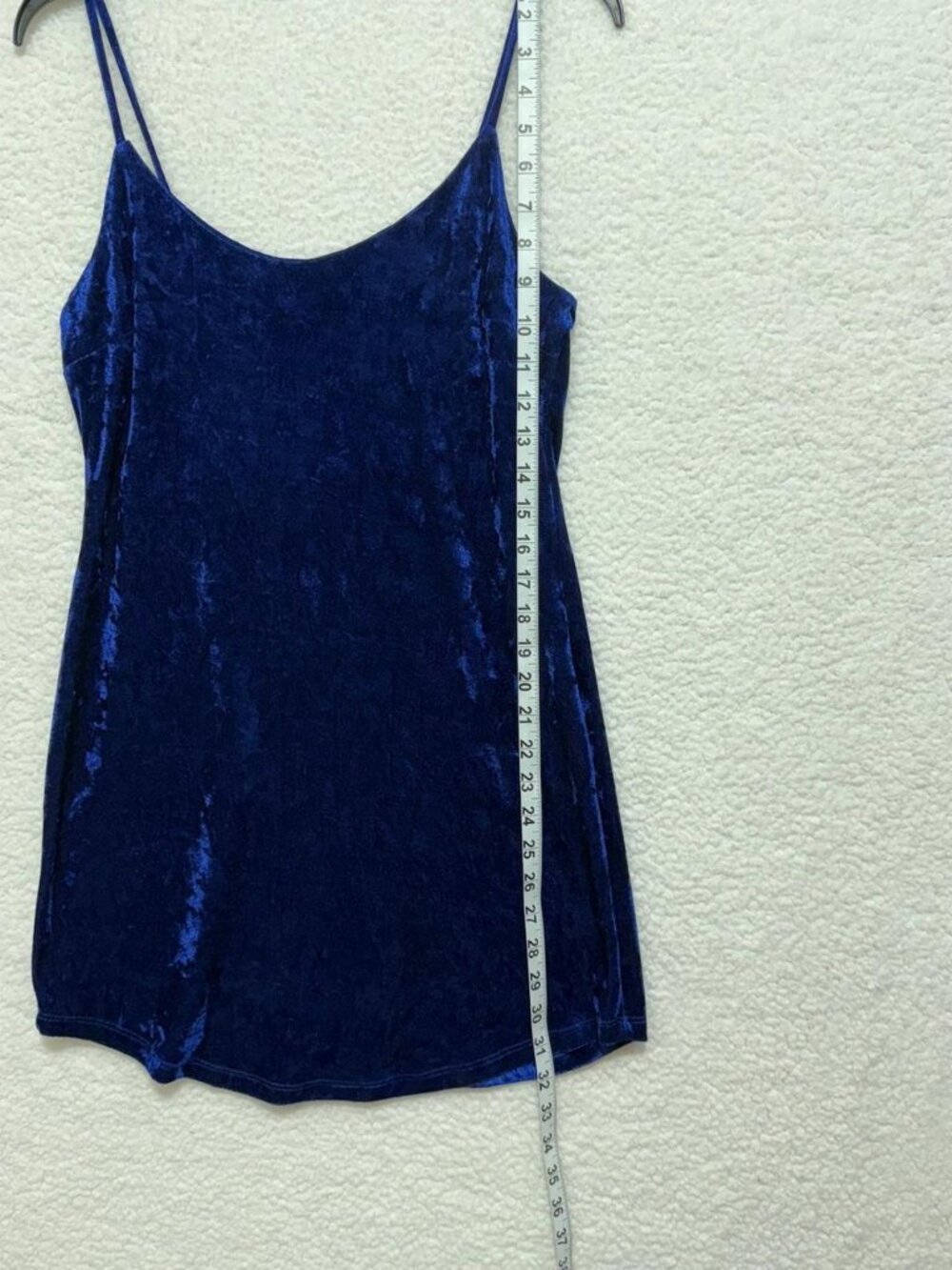 Royal Blue Velvet Camisole Dress